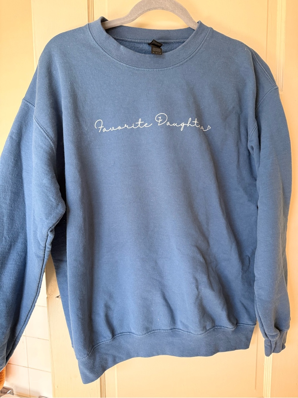 Gildan Blue Crewneck Sweatshirt with White Script